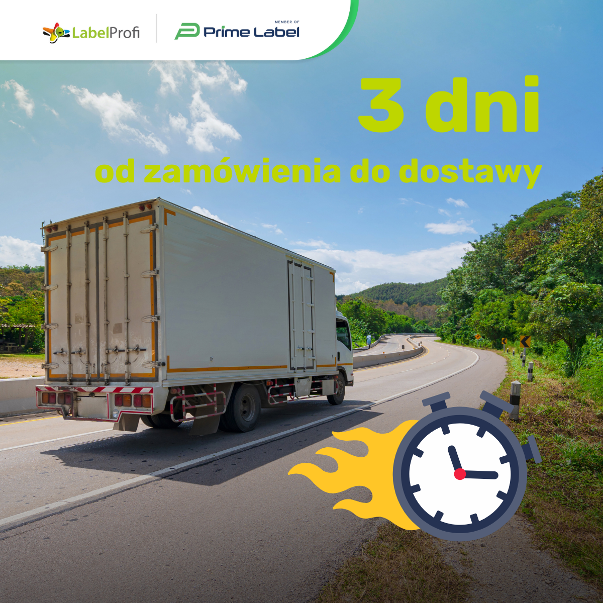 Krótkie czasy realizacji zamówień – etykiety u Ciebie już w 3 dni!